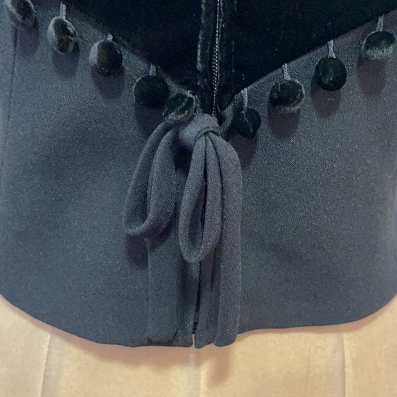 Moschino Cheap and Chip Black Velvet Tassel Top - Picture 9 of 15